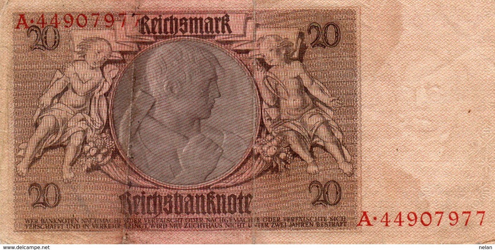 GERMANY- 20 MARK 1929  P-181a.1  Circ.vf++axf   Serie A 44907077 - 20 Mark