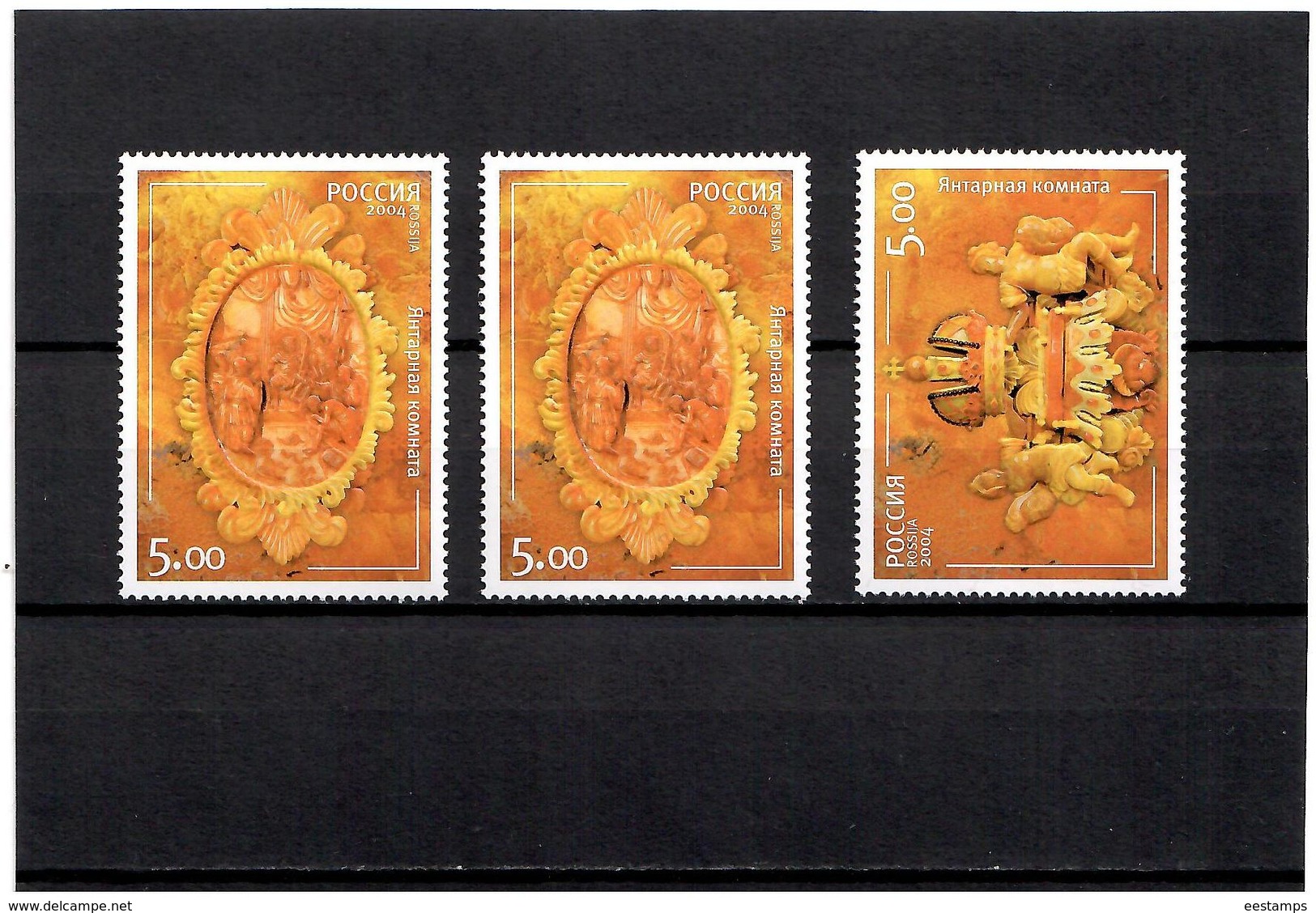 Russia 2004 .Amber Room. 3v X 5.00 . Michel # 1177-79 - Unused Stamps