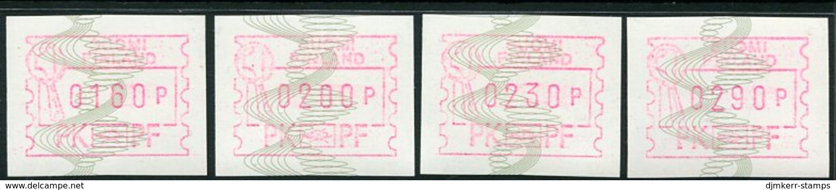 FINLAND 1993 Despatch Point PK-PF  ATM, Four Values MNH / **.  Michel 17 - Automatenmarken [ATM]