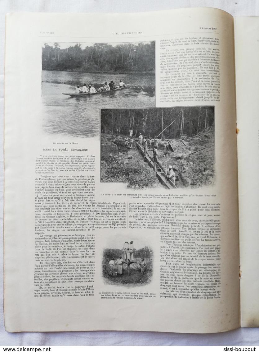 L'ILLUSTRATION - Année 1907 / Grand Prix Automobile / Forêt Guyanaise / Evènements Au Portugal / Train à Gyroscope / - 1900 - 1949