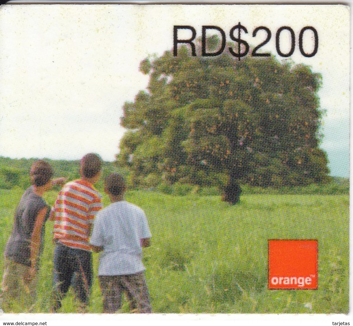 TARJETA DE REPUBLICA DOMINICANA DE ORANGE RD$200  ARBOL - TREE - Dominicana