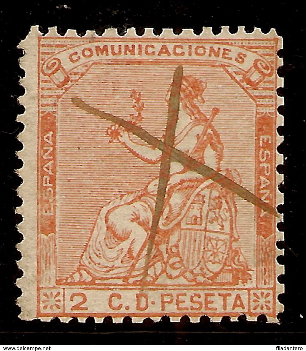 España Edifil 131 (º)  2 Céntimos Naranja  Corona Y Alegoría España  1873  NL296 - Used Stamps