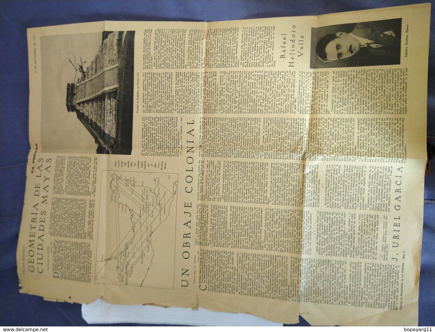 Argentine Argentina Map 1933  & Marcello Theater Rome La Prensa Newspaper Suplement   #7 - [1] Jusqu' à 1980