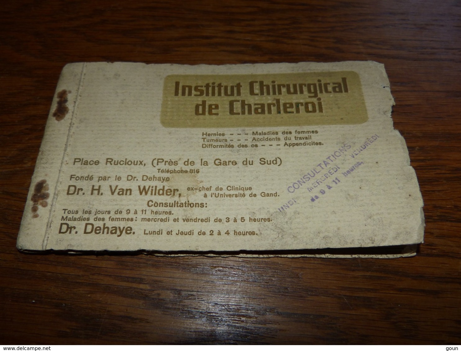 Carnet Avec 7 Cpa  Institut Chirurgical De Charleroi - Charleroi