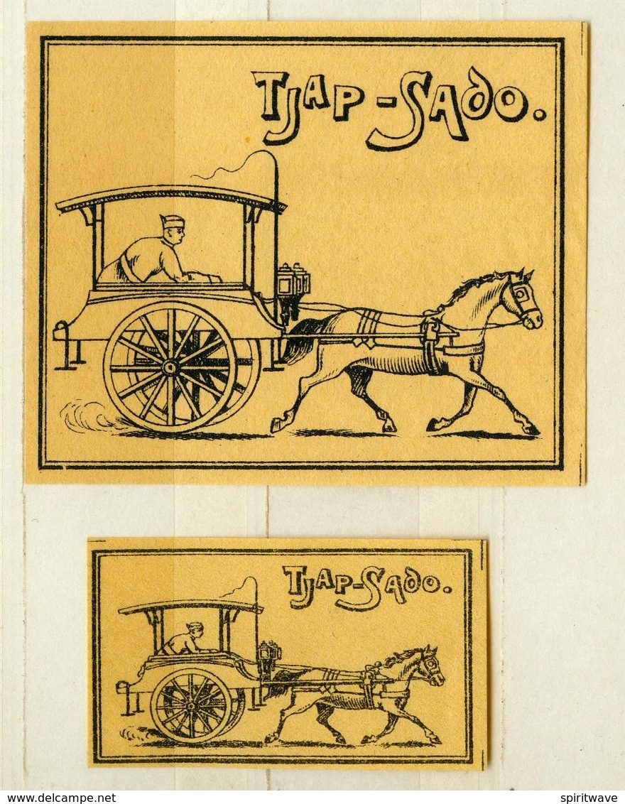 1+1 Alte Zündholzetiketten Aus Schweden, Tjap-Sado. - Matchbox Labels