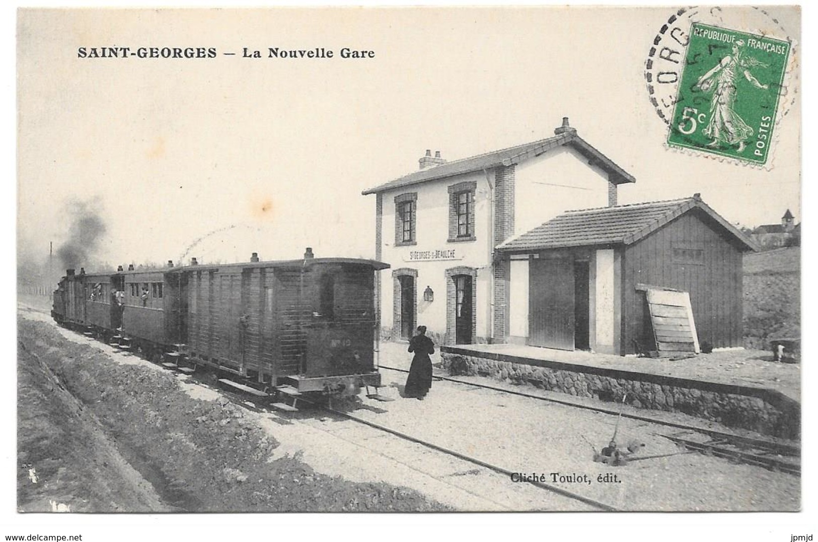 89 - SAINT GEORGES - La Nouvelle Gare - Ed. Cliché Toulot - 1914 - Saint Georges Sur Beaulche Baulche - Saint Georges Sur Baulche