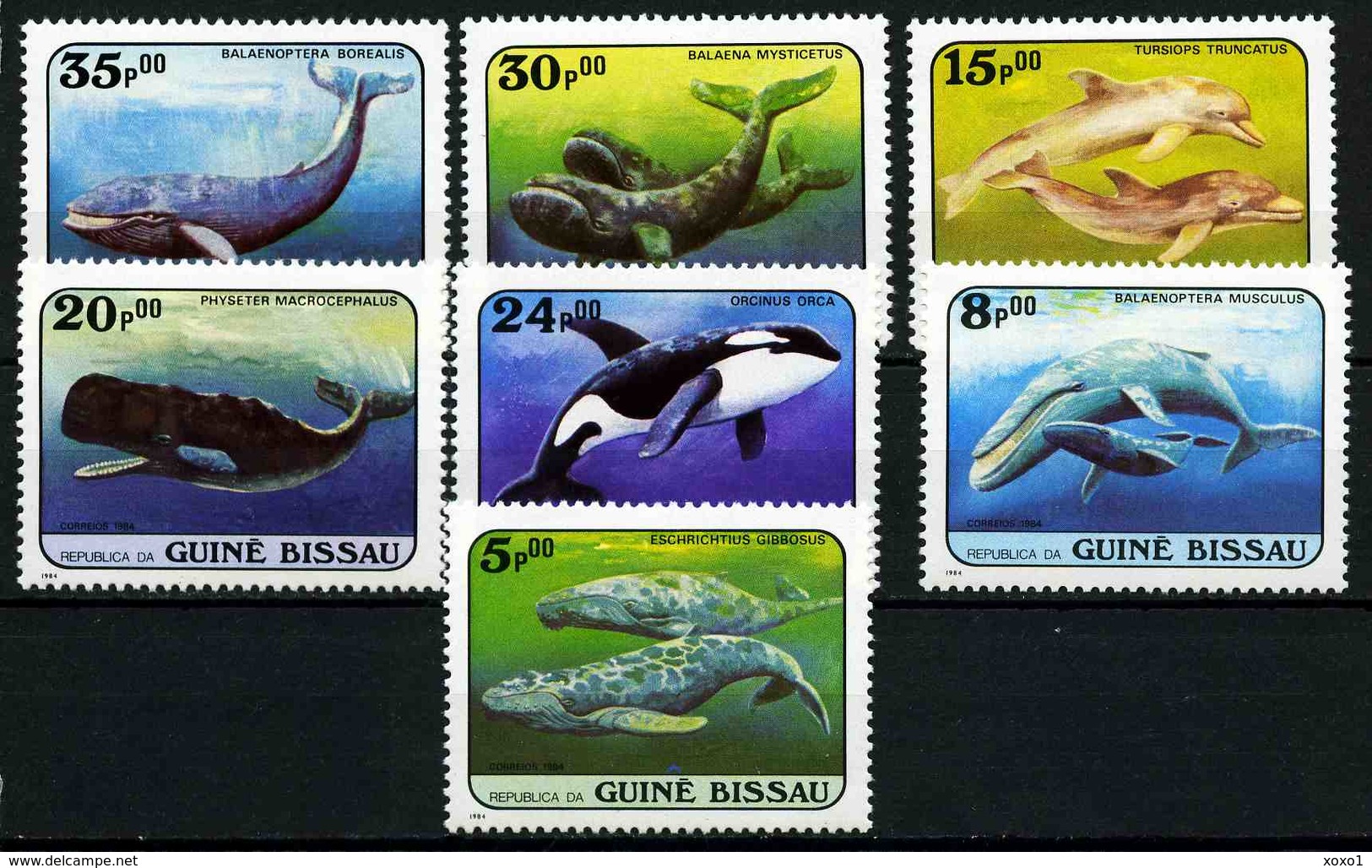 Guinea-Bissau 1984 Mi.No. 804 - 810 Whales 7v MNH** 10,00 € - Guinée-Bissau