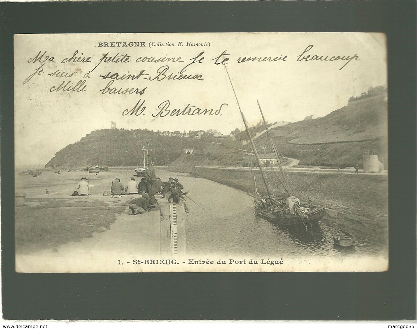 22 St Brieuc Entrée Du Port Du Légué édit. Hamonic N° 1 Pêcheurs , Bateau échoué à Marée Basse , Précurseur - Saint-Brieuc