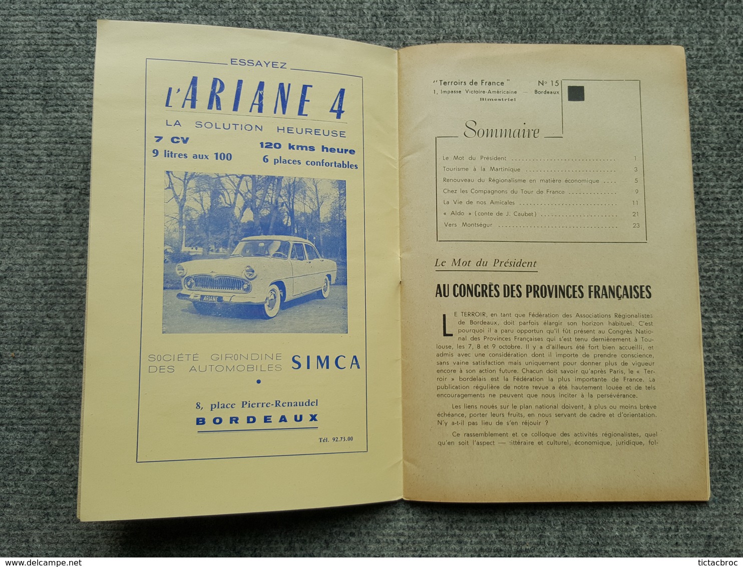 revue Terroirs de France novembre décembre 1960 numéro 15