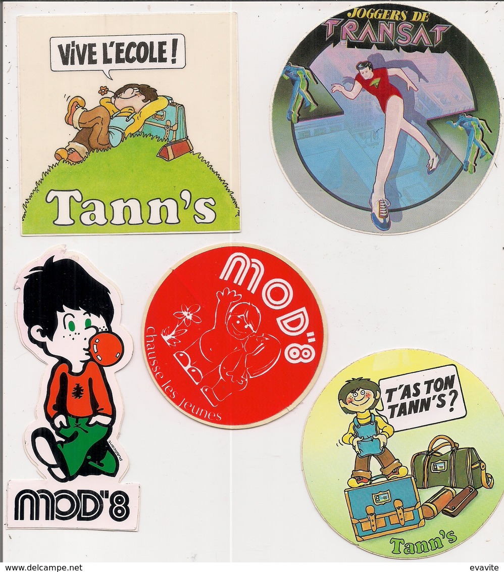 Autocollant -  Lot De 5 Différents  -    Enfants  TANN'S   MOD'8   TRANSAT - Stickers