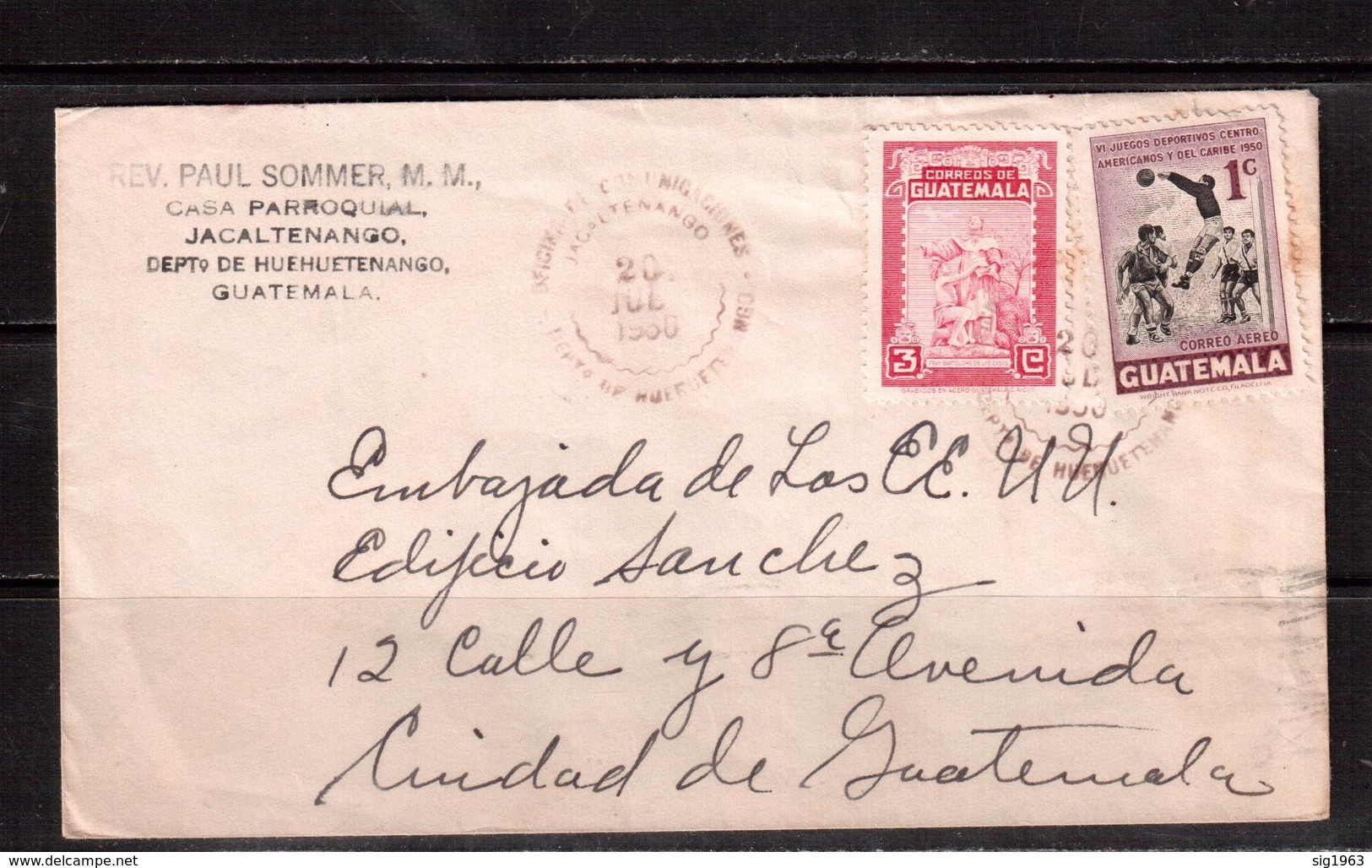 Guatemala-1950,Football, Soccer, Fussball,calcio, Letter - Autres & Non Classés