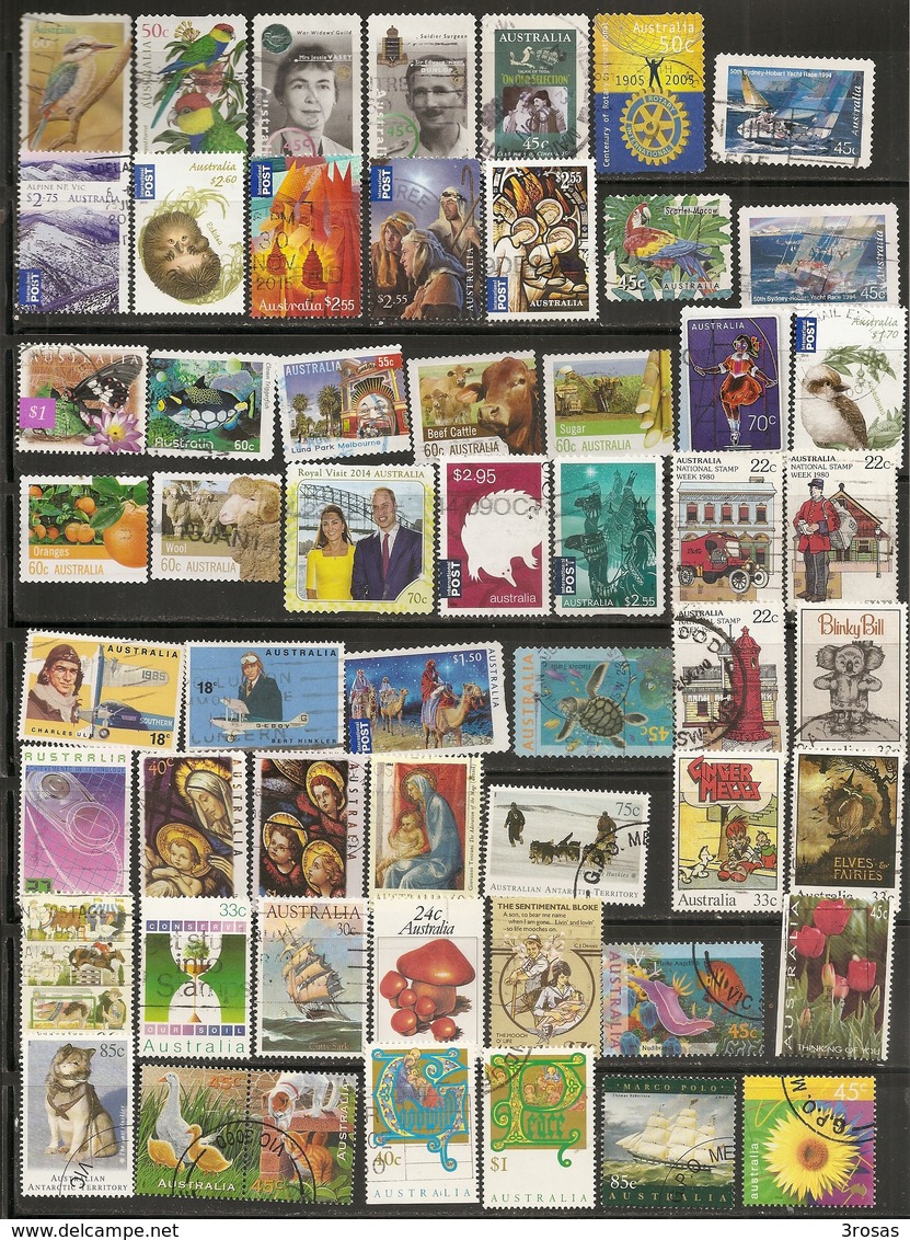 Australia Collection Topical Stamps Used (2 Scans!!) - Verzamelingen (zonder Album)