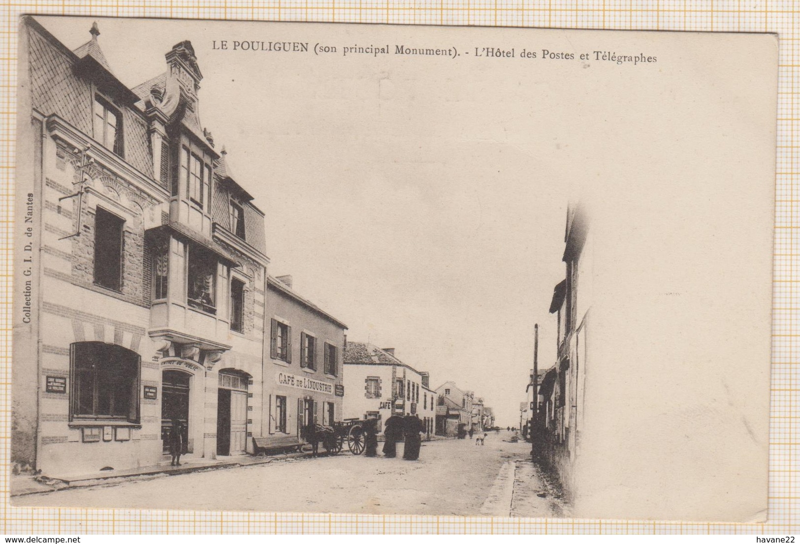 20A538 LE POULIGUEN L'HOTEL DES POSTES ET TELEGRAPHES Précurseur2 SCANS - Le Pouliguen