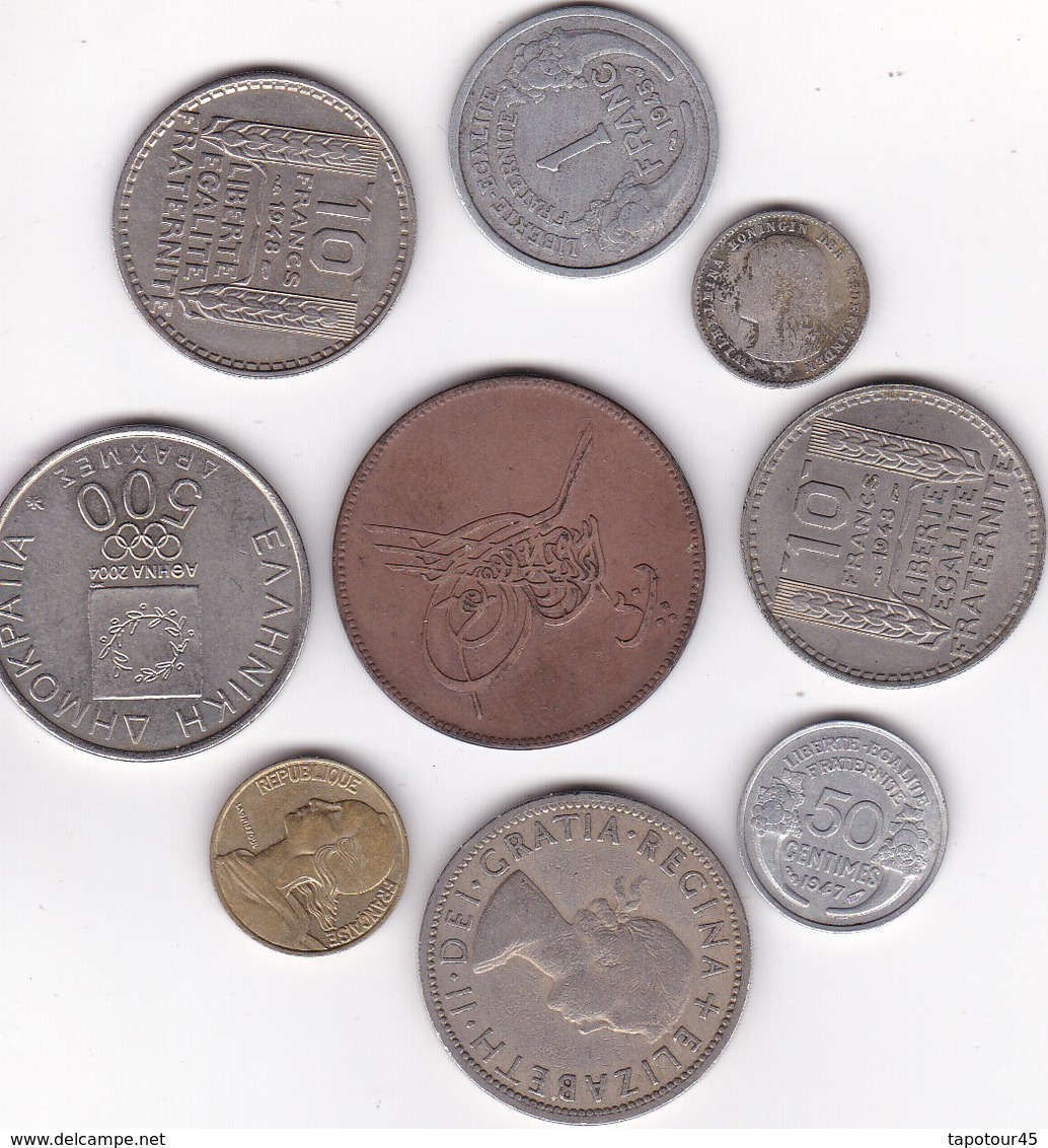 Pièces 15) Suite De 9 Pièces Différentes Plus Frais (50 Ctm ) Et Port 2 Timbres (100 Gr) Envoie Par Paquet - Lots & Kiloware - Coins