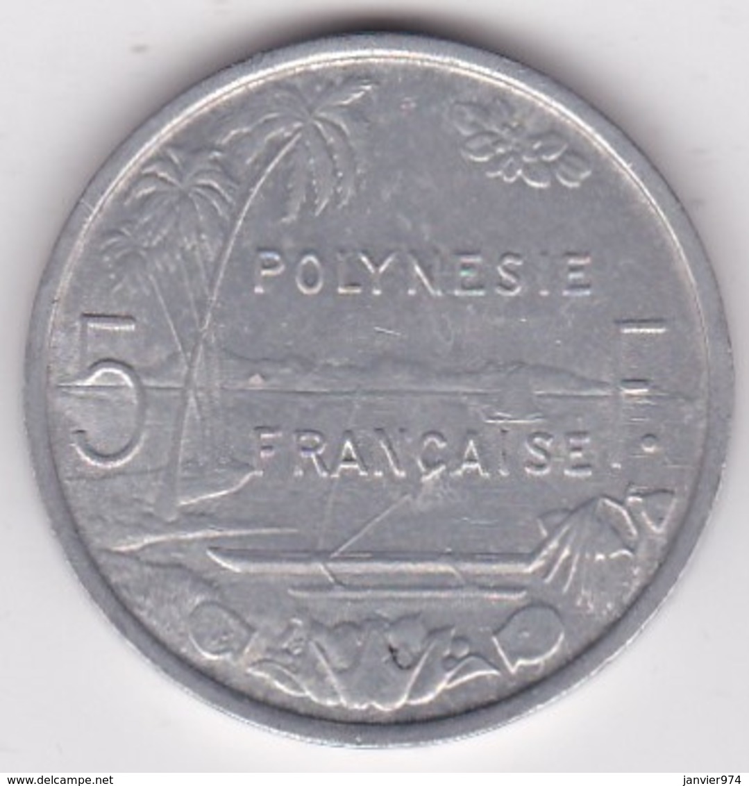 Polynésie Francaise . 5 Francs 1965, En Aluminium - Frans-Polynesië