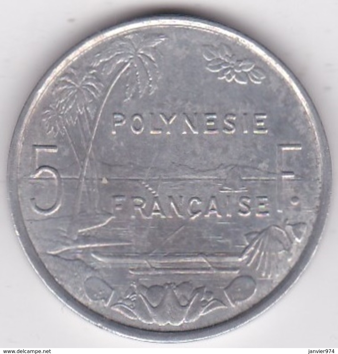 Polynésie Francaise . 5 Francs 1977, En Aluminium - Frans-Polynesië