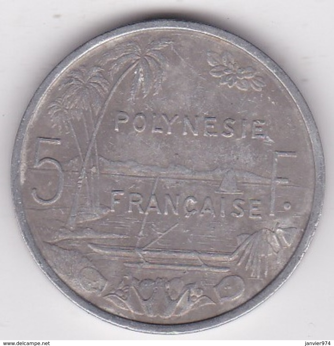 Polynésie Francaise . 5 Francs 1982, En Aluminium - Frans-Polynesië