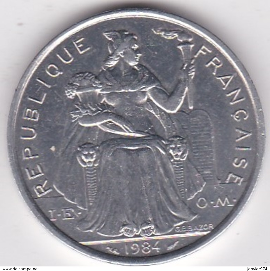 Polynésie Francaise . 5 Francs 1984, En Aluminium - Frans-Polynesië