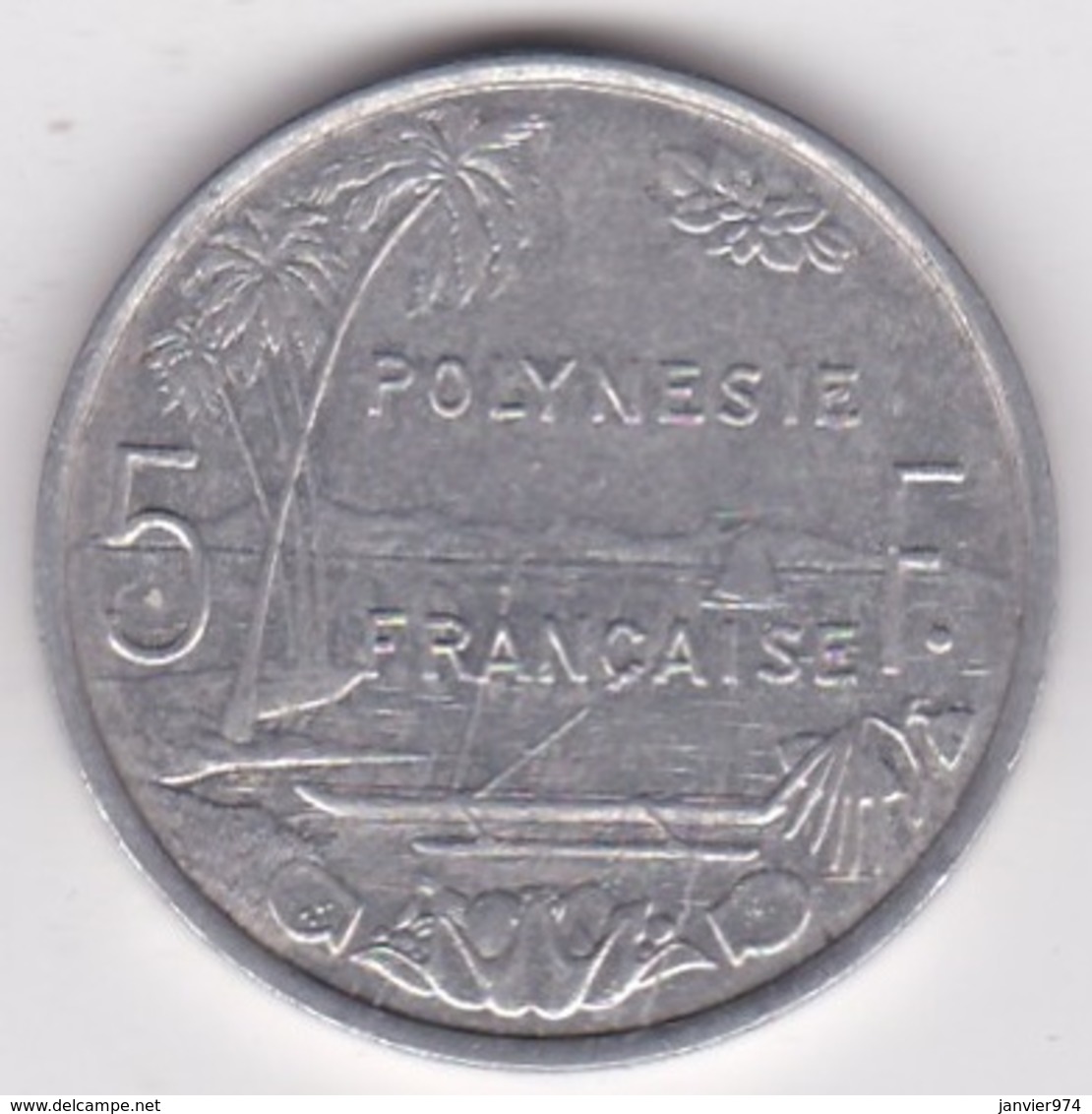 Polynésie Francaise . 5 Francs 1988, En Aluminium - Frans-Polynesië