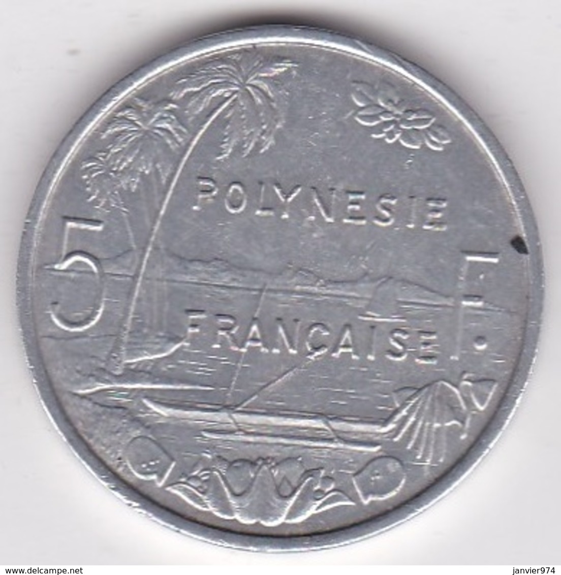 Polynésie Francaise . 5 Francs 1993, En Aluminium - Frans-Polynesië