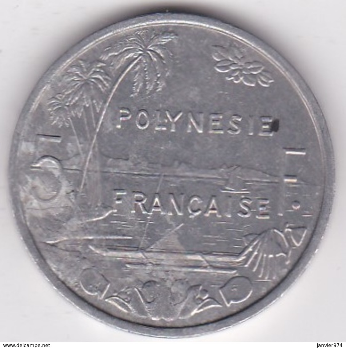 Polynésie Francaise . 5 Francs 1998, En Aluminium - Frans-Polynesië