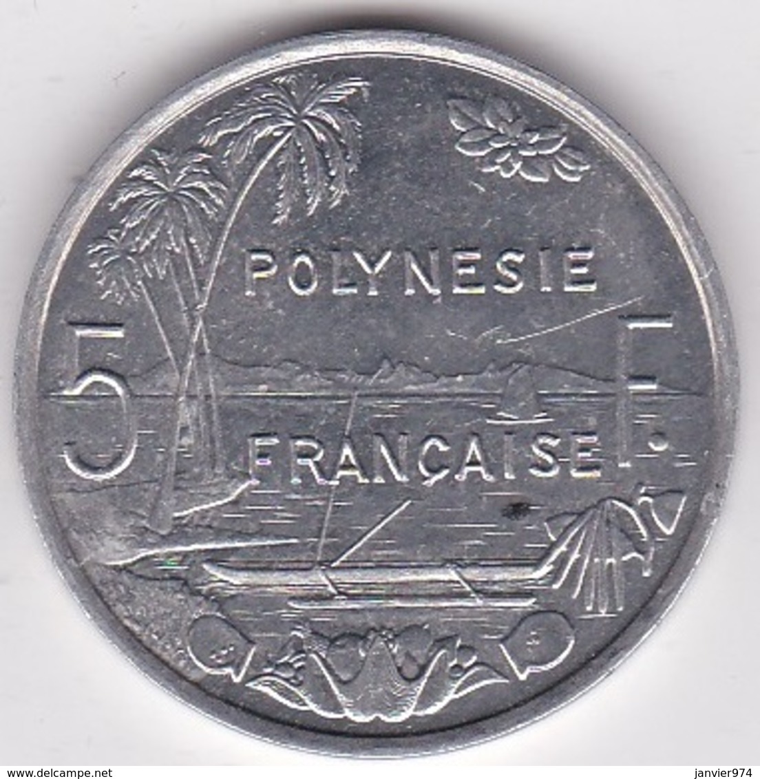 Polynésie Francaise . 5 Francs 2001, En Aluminium - Polynésie Française
