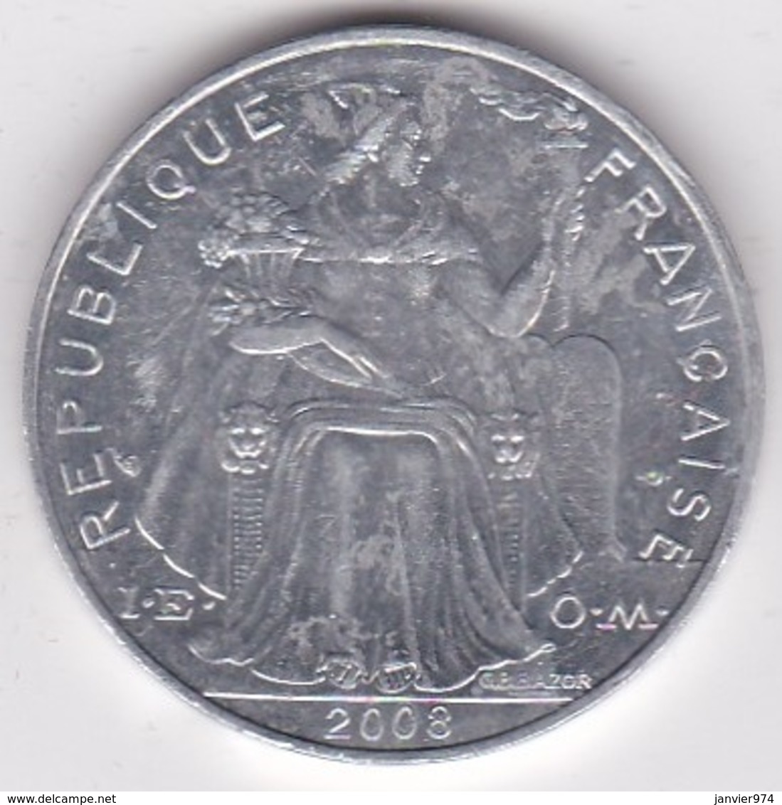 Polynésie Francaise . 5 Francs 2008, En Aluminium - French Polynesia