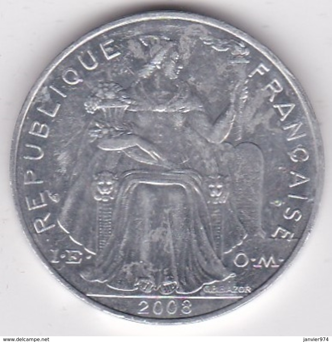 Polynésie Francaise . 5 Francs 2008, En Aluminium - Polynésie Française