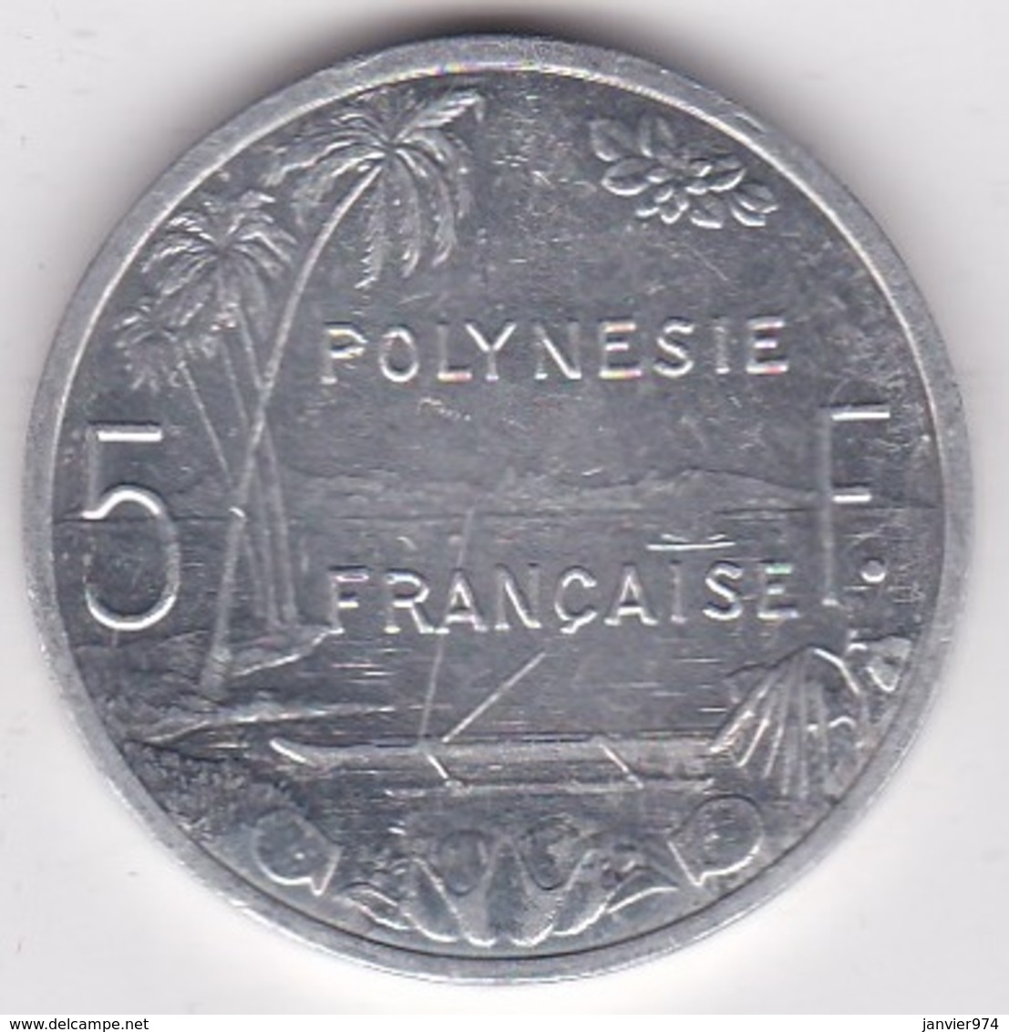 Polynésie Francaise . 5 Francs 2008, En Aluminium - Polynésie Française