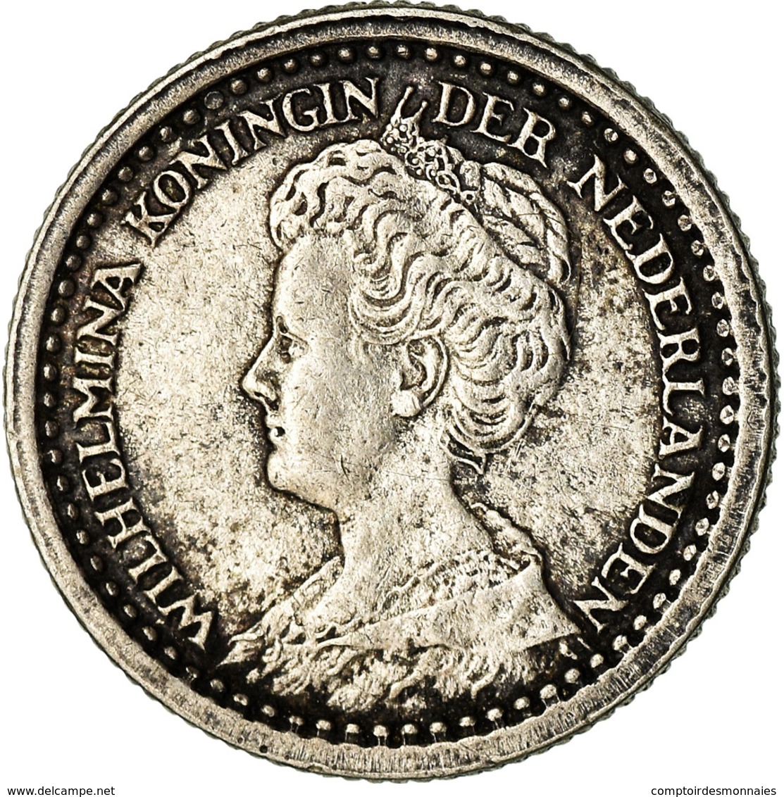 Monnaie, Pays-Bas, Wilhelmina I, 10 Cents, 1919, TTB, Argent, KM:145 - 10 Cent