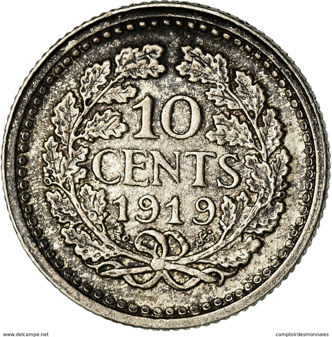 Monnaie, Pays-Bas, Wilhelmina I, 10 Cents, 1919, TTB, Argent, KM:145 - 10 Cent