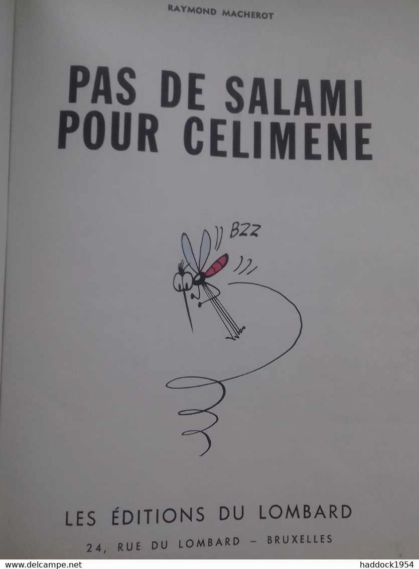 Pas De Salami Pour Célimène CHLOROPHYLLE RAYMOND MACHEROT Le Lombard 1957 - Chlorophylle