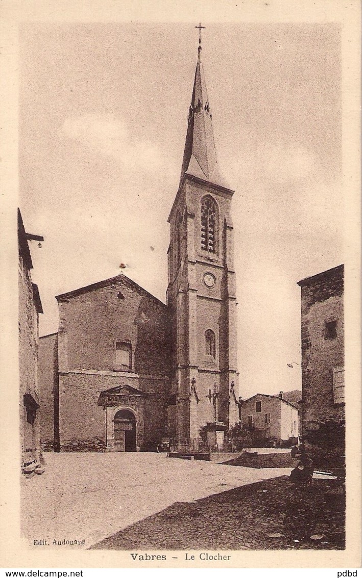 12 .VABRES . 4 CPA Sépia ( 2 X 2 Identiques) . Eglise . - Vabres