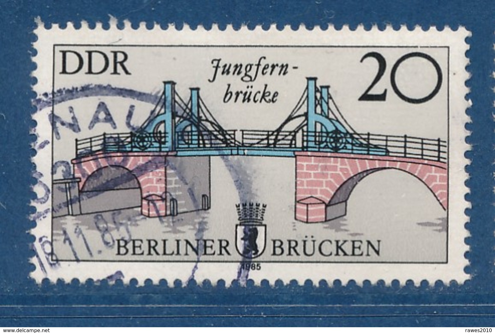 DDR Mi. 2973 II Gest. Brücke: Jungfernbrücke Berlin - Oblitérés