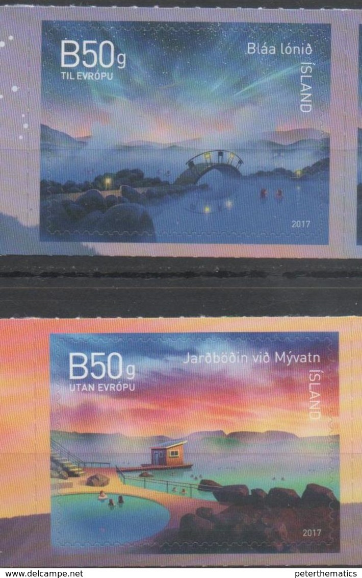 ICELAND, 2017, MNH, SUSTAINABLE TOURISM, BLUE LAGOON,2v - Other & Unclassified