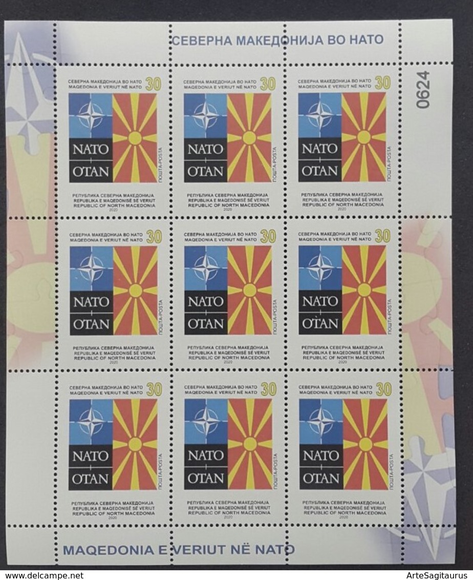 REPUBLIC OF NORTH MACEDONIA, 2020, STAMPS, # 915 - REPUBLIC OF NORTH MACEDONIA IN NATO ** - NATO