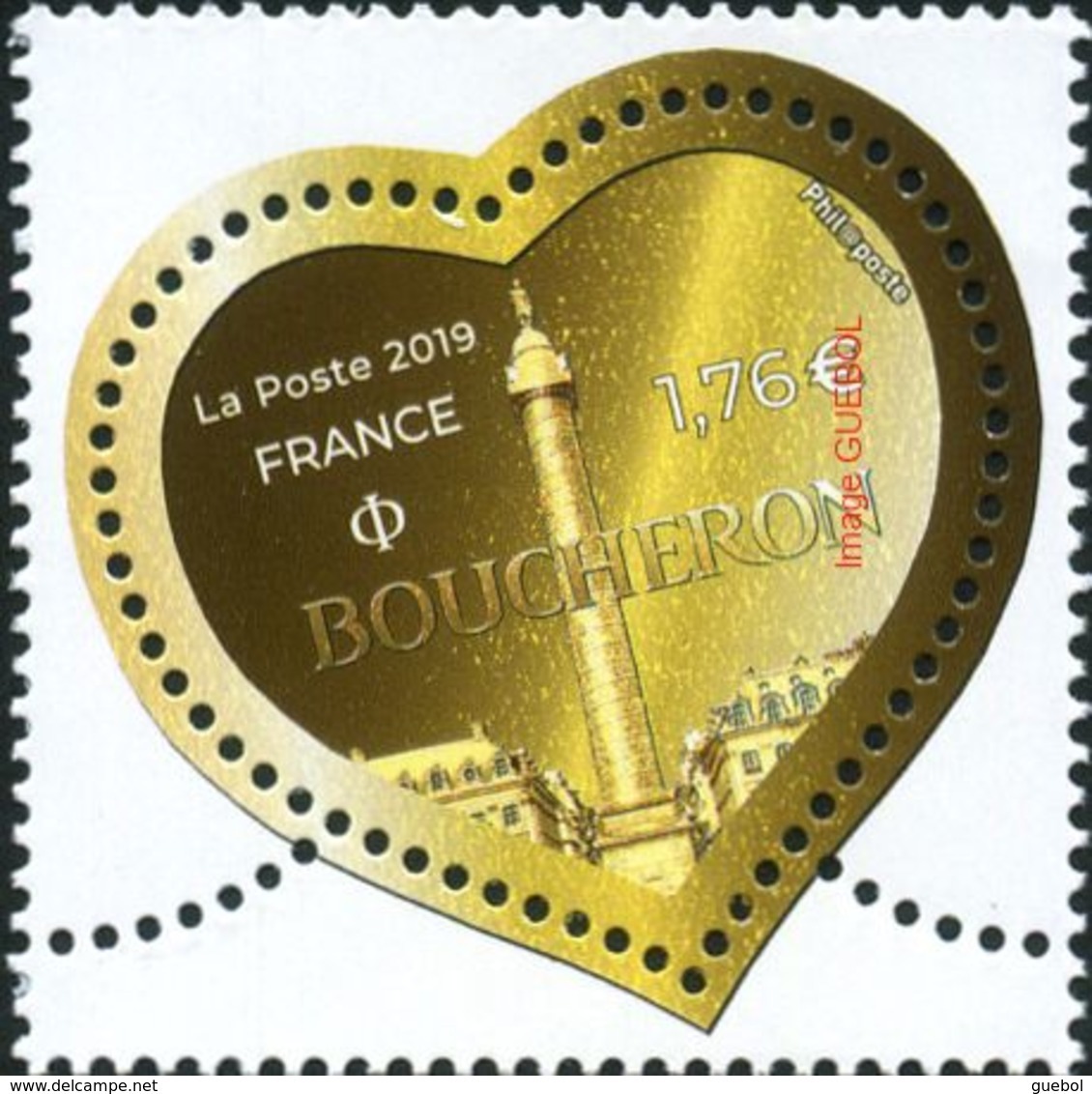 France N° 5293 ** Saint Valentin, Coeur De Boucheron Pour Lettre Plus 20gr - Unused Stamps