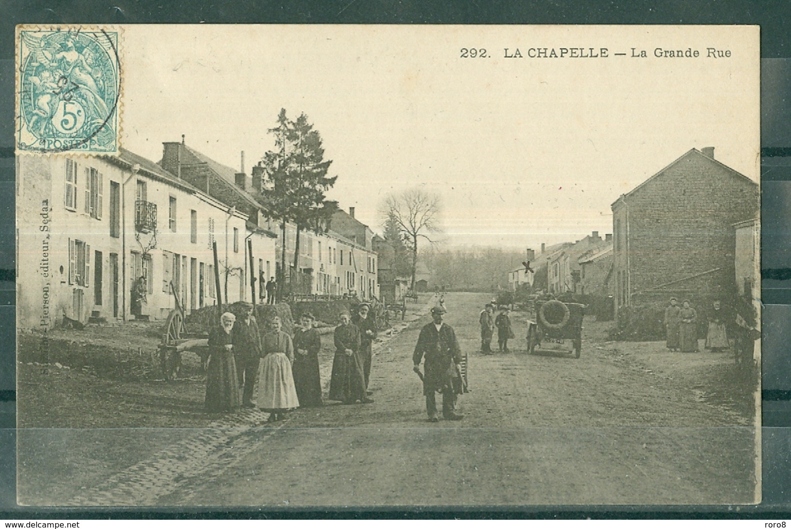 08.- LA CHAPELLE - LA GRANDE RUE - ANIMEE - VOITURE ANCIENNE - Editeur SUZAINE PIERSON - Sonstige & Ohne Zuordnung