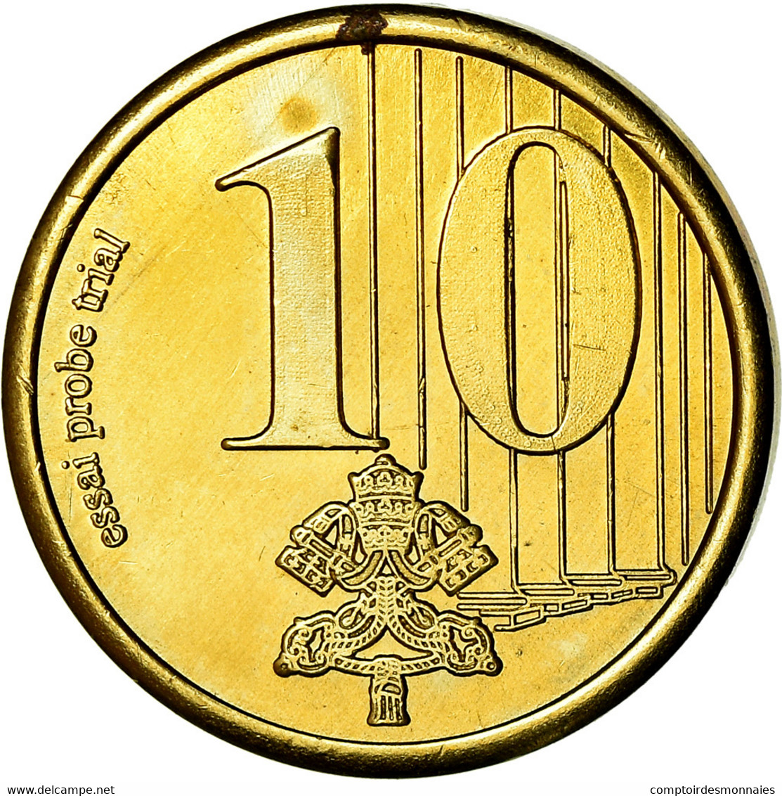 Vatican, 10 Euro Cent, 2005, Unofficial Private Coin, FDC, Laiton - Essais Privés / Non-officiels