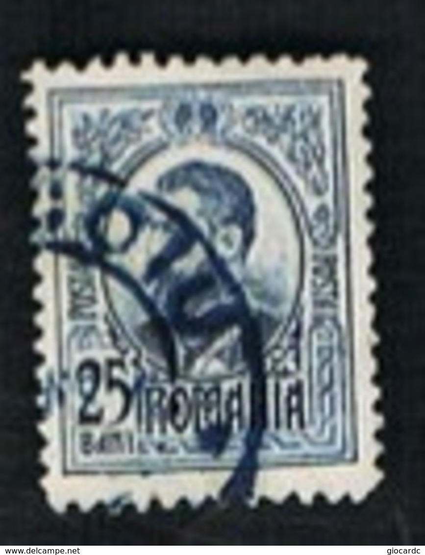 ROMANIA   - SG 564 -  1908  KING CAROL I, 25   - USED ° - World War 1 Letters