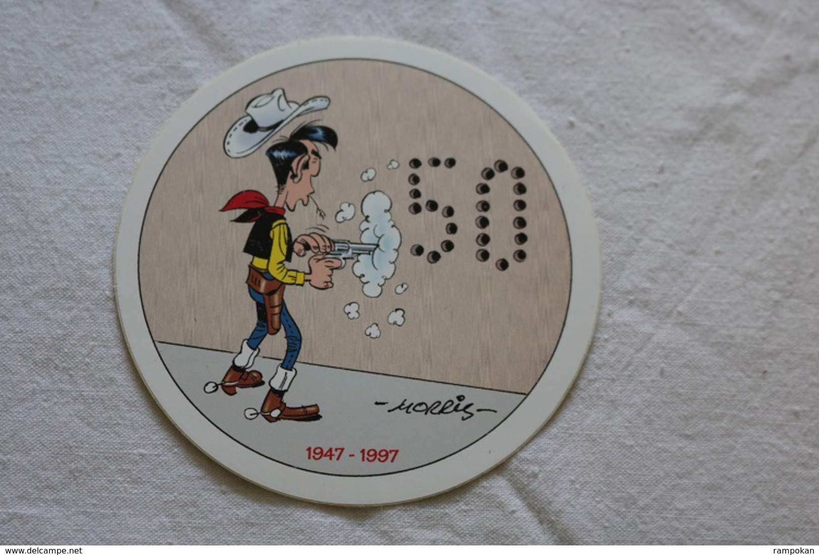 Autocollant Morris, Lucky Luke, 1947-1997, 50 Ans De Lucky Luke - Autocollants