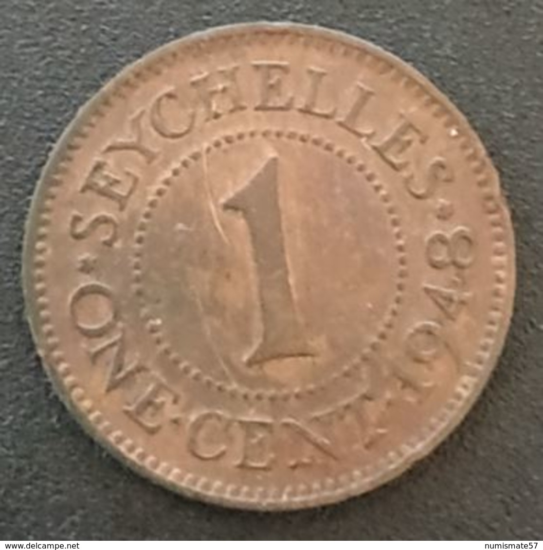 SEYCHELLES - 1 CENT 1948 - George VI - KM 5 - Seychelles