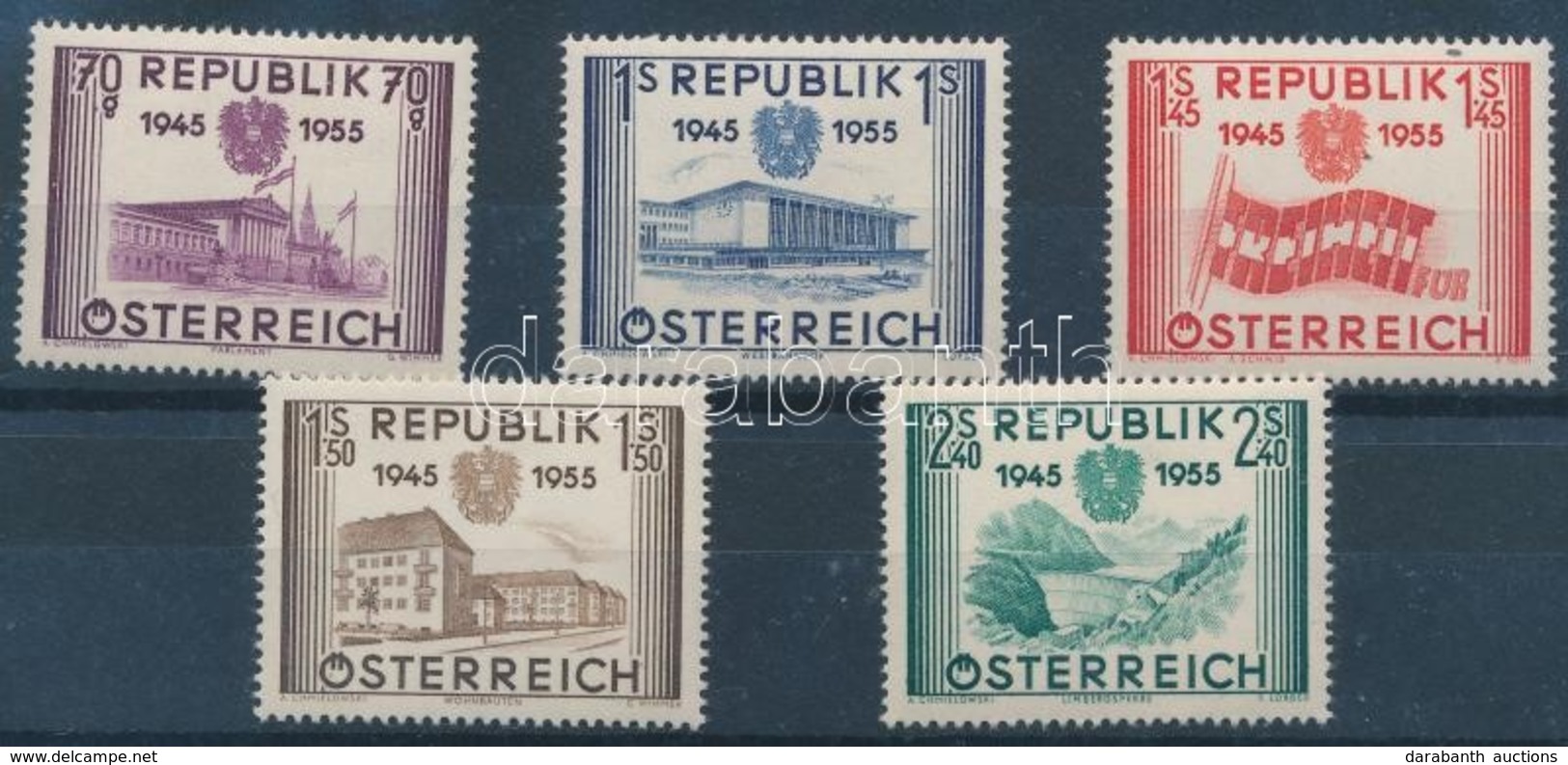 ** 1955 Függetlenség Sor Mi 1012-1016 (Mi EUR 60,-) - Sonstige & Ohne Zuordnung