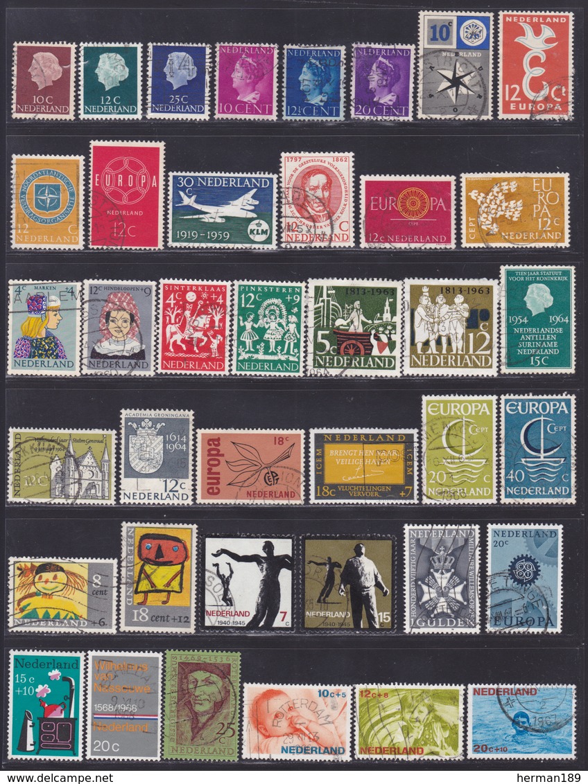 PAYS-BAS, NEDERLAND LOT TIMBRES °/Used, Oblitérés, Etats Divers, (Lot 1398) - Colecciones Completas