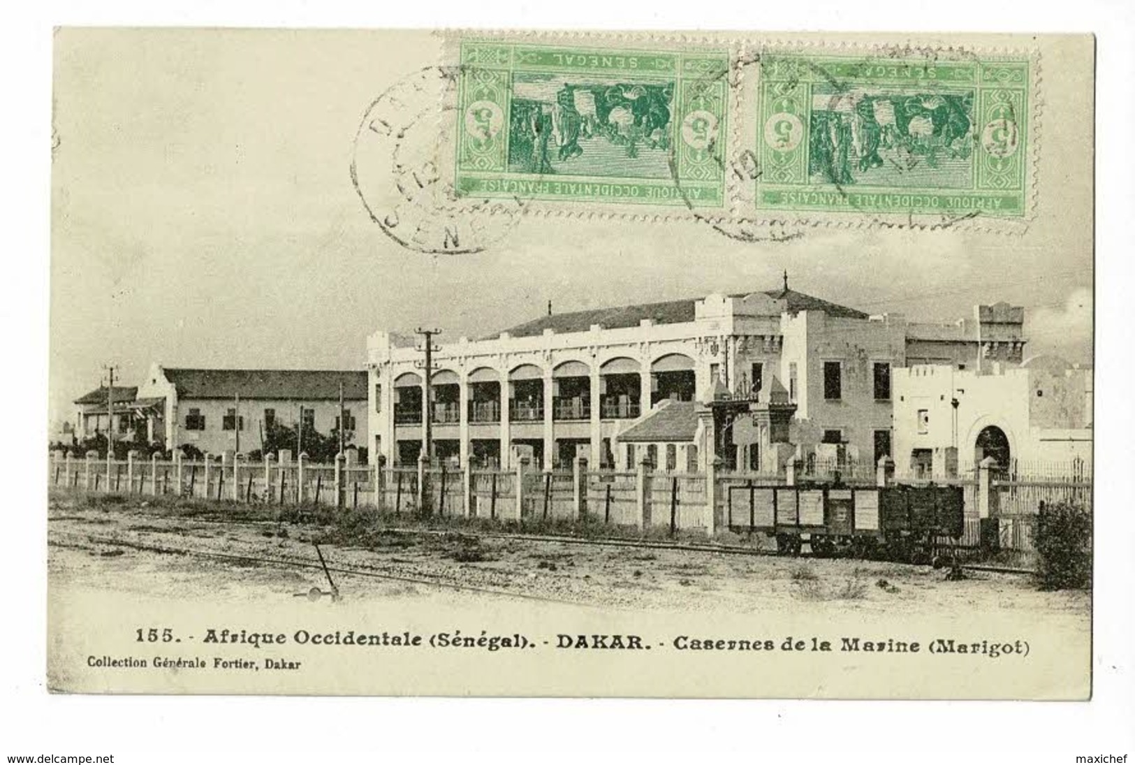 Sénégal - Dakar - Casernes De La Marine (Marigot) Wagon/remorque Sur Rails - Circulé Date Illisible - Sénégal