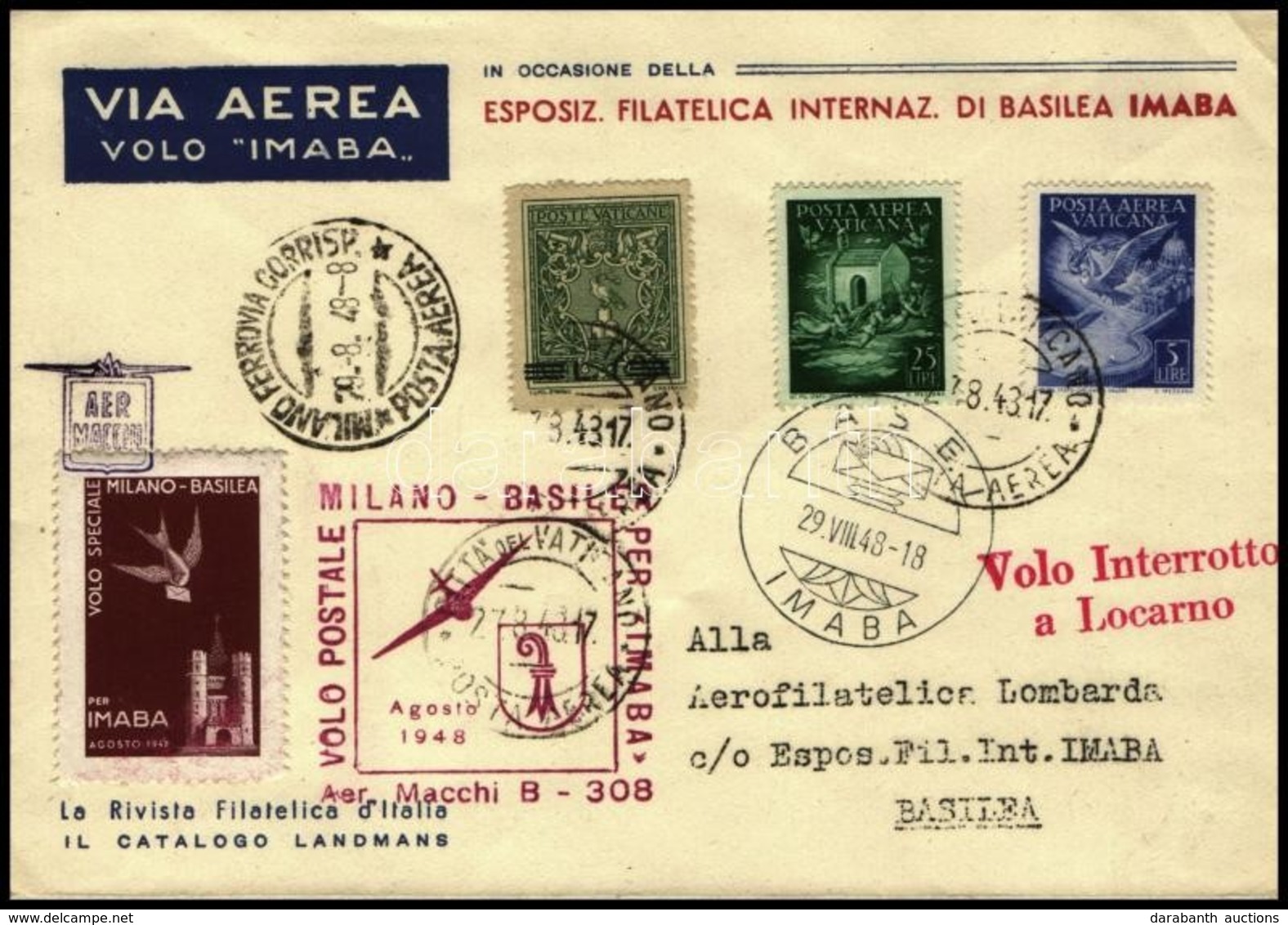 1948 Légi Posta Küldemény Bázelba Küldve - Sonstige & Ohne Zuordnung