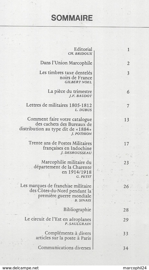 FEUILLES MARCOPHILES - N° 208 1977 = TIMBRES TAXE DENTELES + LETTRES SOLDATS De L'EMPIRE + INDOCHINE + AEROPLANES - Französisch