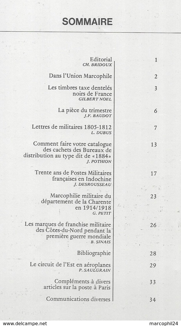 FEUILLES MARCOPHILES - N° 208 1977 = TIMBRES TAXE DENTELES + LETTRES SOLDATS De L'EMPIRE + INDOCHINE + AEROPLANES - Francese