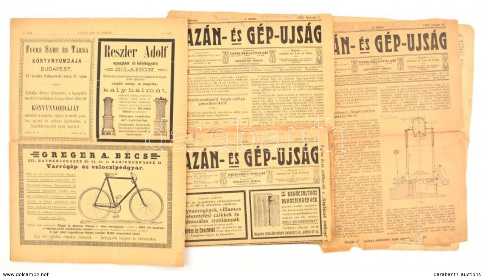 1913 A Kazán- és Gépipar és A Fém és Gépipar C. újságok 3+1 Db Száma Vegyes állapotban - Ohne Zuordnung
