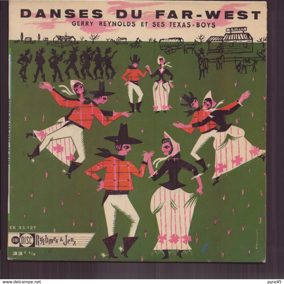 45 T Gerry Reynolds Et Ses Taxas-boys " Danses Du Far-West " - Instrumentaal